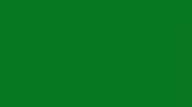 Glittering star line and circle sparkle, magical fairy dust and shimmering pixie dust flowing along an elegant luminous trail for transition overlays on green screen background. 4k