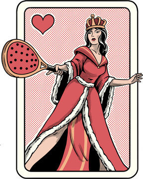 Queen Padel Player Character Illustration