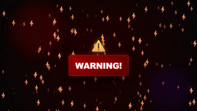 Red Alert Warning Frame Motion Graphic