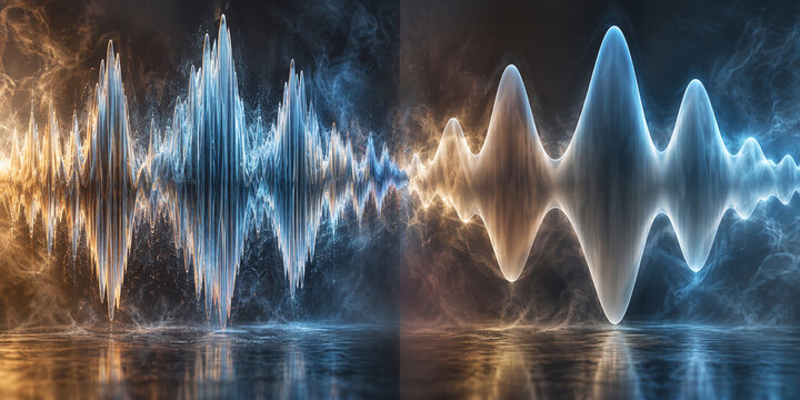 Detailed and Smoothed Sound Waves Comparing Audio Clarity