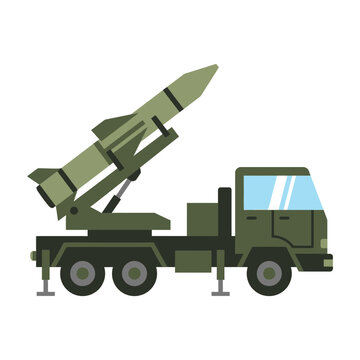 Military Missile Launcher Truck Illustration