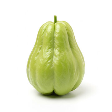 Fresh chayote squash vegetable isolated on white background