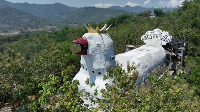 Aerial view of Gereja Ayam or Chicken Church or Bukit Rhema in Yogyakarta , Indonesia