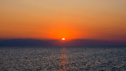 Fototapeta premium Sonnenuntergang am Possidi Beach - Kassandria