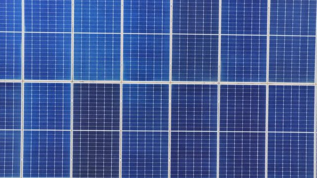 Desert photovoltaic panels, aerial view of a solar photovoltaic power station