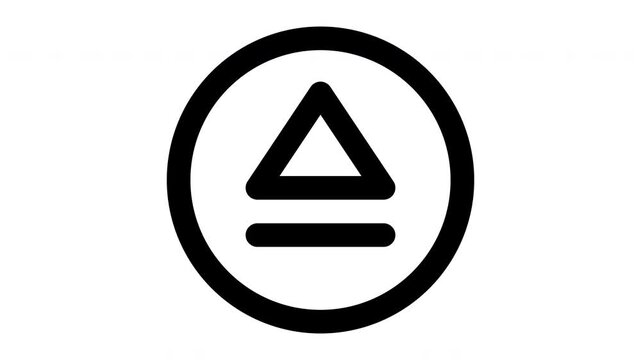 eject  animated Line Icons Premium 4K, Outline Motion Graphics Collection