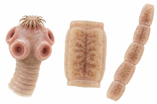 Tapeworm Anatomy And Segment Elements