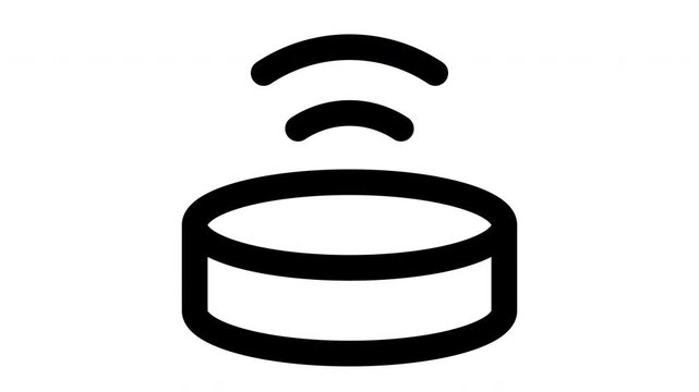smart speaker  animated Line Icons Premium 4K, Outline Motion Graphics Collection