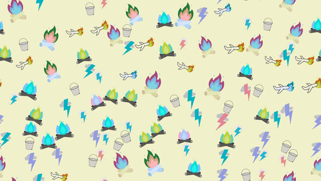Campfire and Airplane Pattern