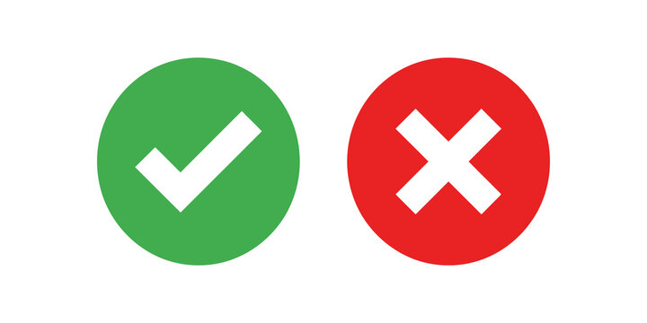 Check mark and cross symbol icons for positive and negative task choices.