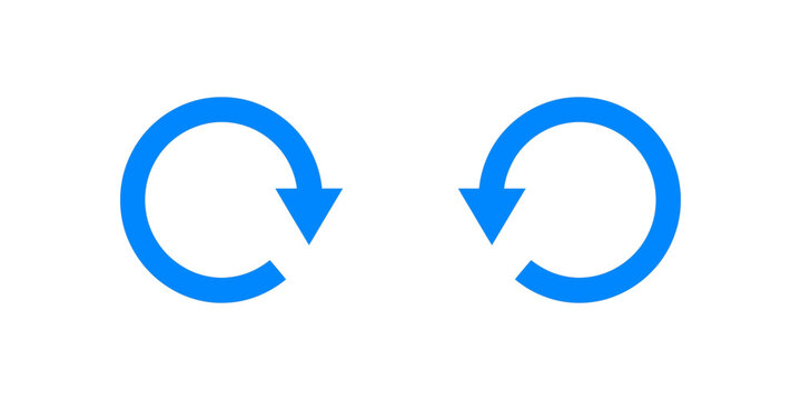 Blue refresh arrows icon with circular movement for page reload processes.