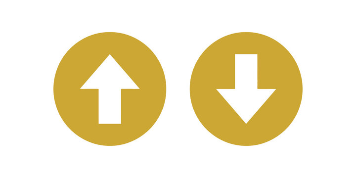 Yellow arrow icons in circles for navigation and content sorting interface.