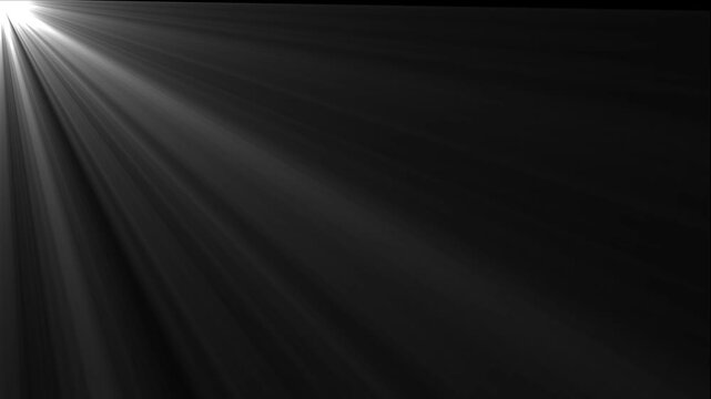 Animation white cc light rays Glitter, shiny, bright, flare footage Isolated white light rays, Shine or sun effect on cc light ray effect on black screen