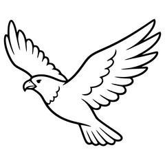 Obraz premium Line art of a bird in flight