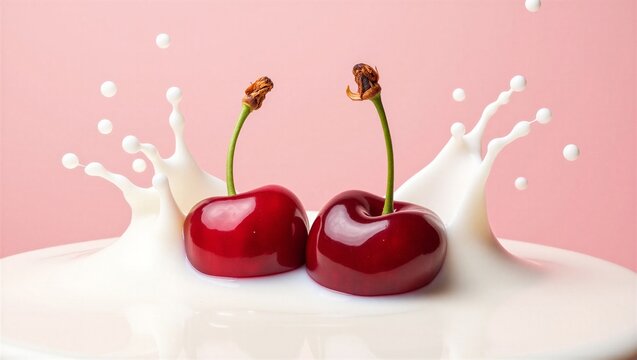 cherry on a white background
