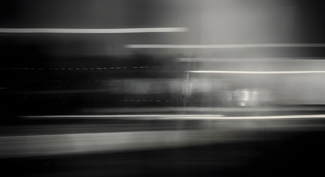 Abstract motion blur of city street at night