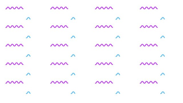 Wave Pattern Grid Animation Minimal White Background 4K