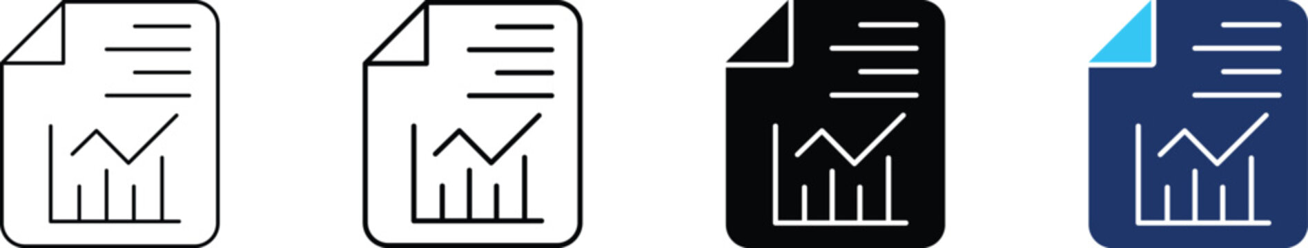 Financial report document icon. Business analytics paper and bar chart growth symbol. Simple pictogram for data document, file statistics, audit report, revenue overview, market research document