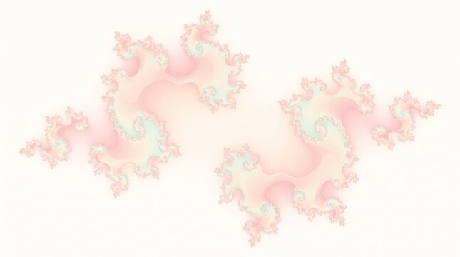 Pink fractal pattern with swirling spiral geometry