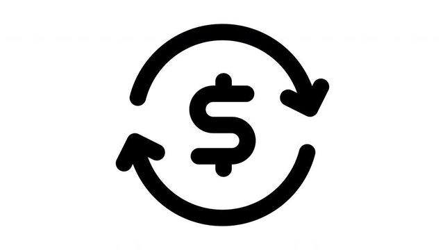return on investment  animated Line Icons Premium 4K, Outline Motion Graphics Collection