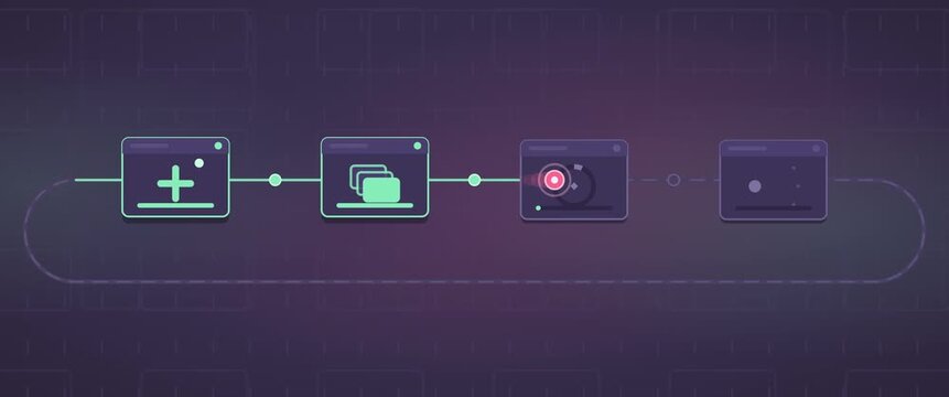 Cinematic widescreen trust timeline token ultrawide seamless loop