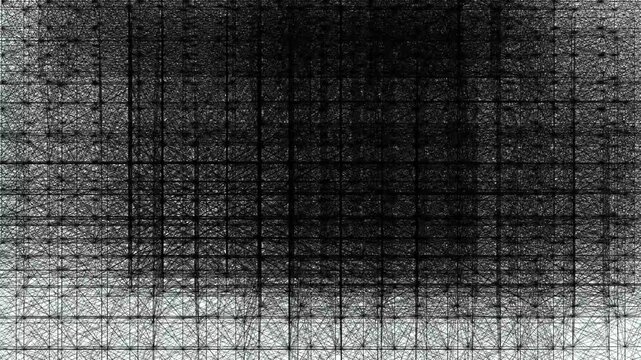 High-density computational visualization representing data overload, network congestion, and complex information processing systems.