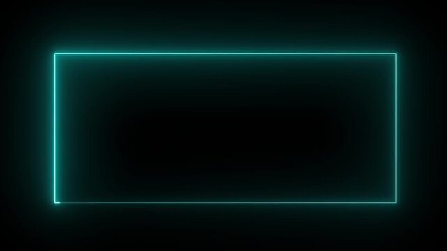 Abstract glowing neon rectangle border frame , Animation of glowing neon rectangles abstract background.