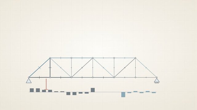 Truss Bridge Load Distribution Technical Diagram