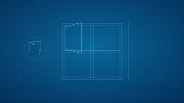 Window Sash Opening Mechanism Technical Schematic