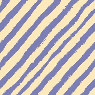 Abstract diagonal brush stroke stripe pattern background in purple and cream