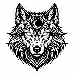 Fototapeta premium wolf head vector