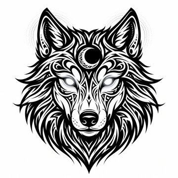 wolf head vector