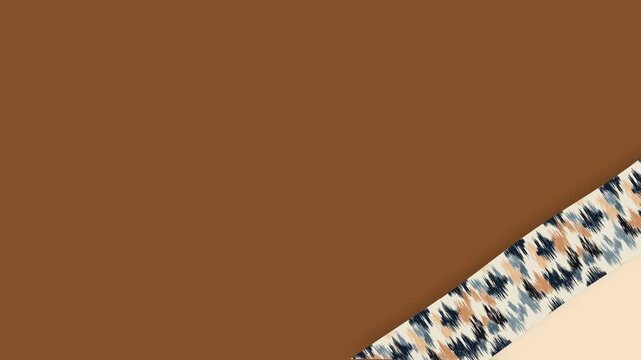 Native American tribal pattern background video frame with copy space for indigenous culture presentation.