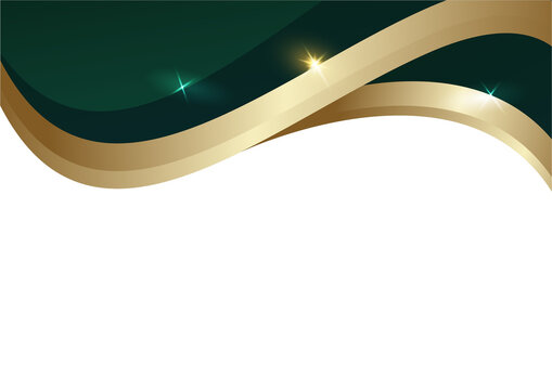 abstract teal gold wave on white background for corporate background layout