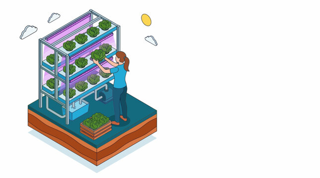 Smart Vertical Farm Tech Grow Food Plant Green Indoor Agriculture