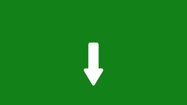 line Up direction animated white arrow on green background .Animation of sweep arrow icon, upward and transparent white swipe up pointing arrow icon motion animate 4k video.