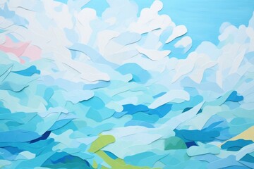 Obraz premium Abstract blue paint textured background.