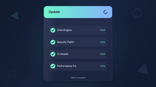Software Update Progress Loading Interface