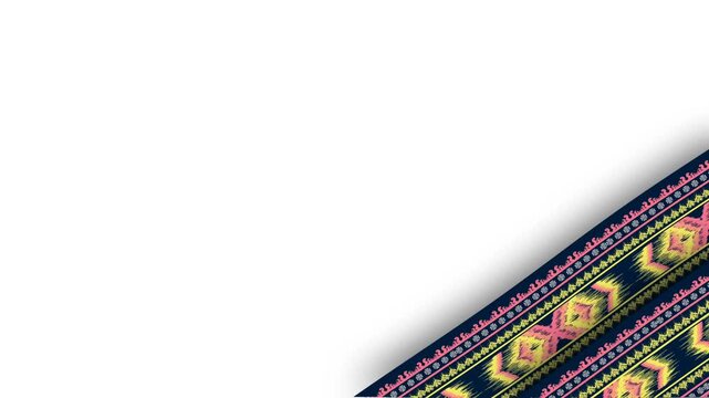 Native American Tribal Pattern Border Template Background with Copy Space for Text.
