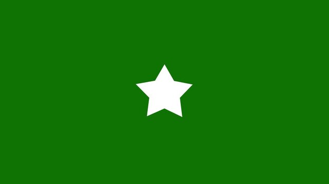 one star rating icon animated video ,animation video isolated on alpha channel background.