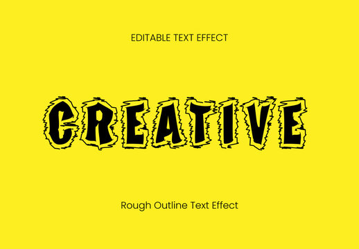 Rough Outline Text Effect