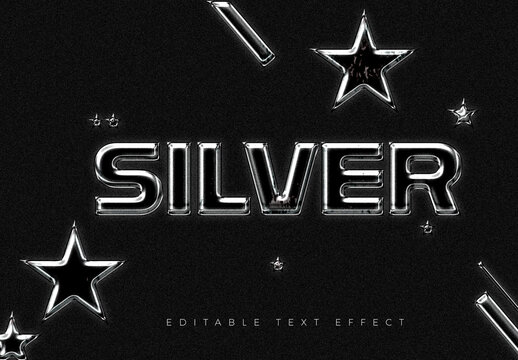 Silver Text Effect