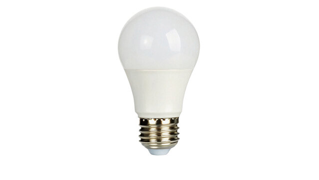 Classic white matte glass incandescent light bulb isolated electrical hardware equipment