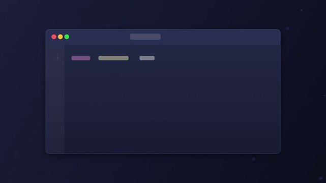 Minimalist Code Editor Interface Animation