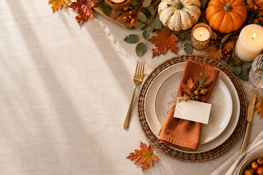 Thanksgiving table setting