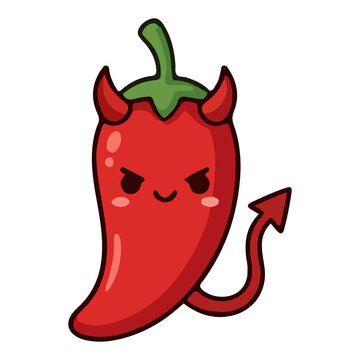 Spooky Halloween Devil Chili Pepper