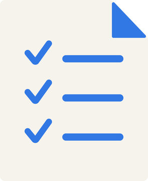 Checklist Application Form Document Icon Flat Vector Illustration