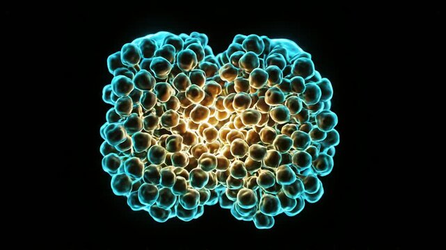 分裂を繰り返し増殖する発光細胞