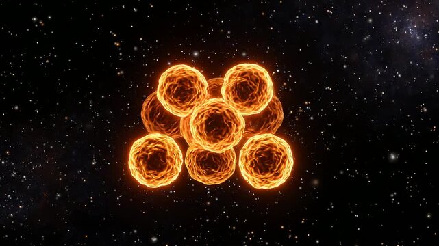 分裂を繰り返し増殖する発光細胞