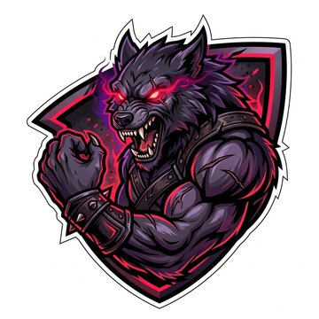 Dark Werewolf Esports Mascot Logo Vector Illustration